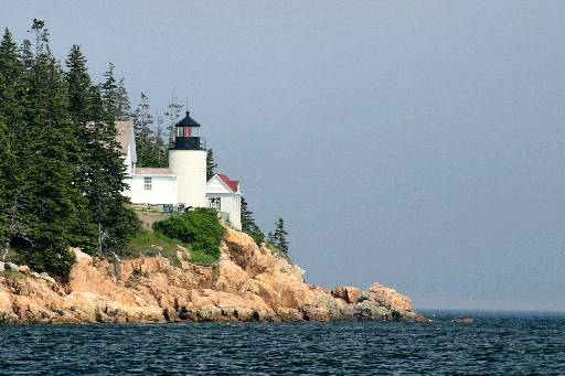 lighthouse_IMG_2676.JPG   -   The Bass Harbor light is the only really accessible lighthouse near Acadia National Park. The others are on offshore islands and ledges with no public access. This image was taken from a boat.