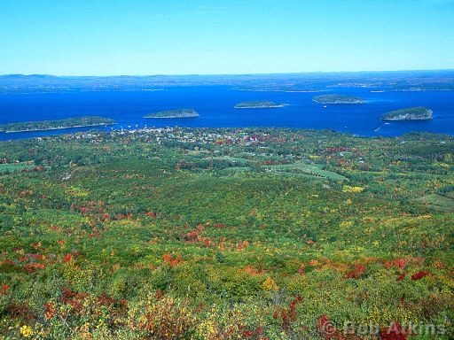 ocean_TEMP0523.JPG   -   View from Cadillac mountain over Bar Harbor, Acadia National Park, Maine