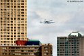 Space Shuttle Enterprise on route to JFK airport in New York - April 27th 2012. Note chase plane above shuttle. Final leg in to JFK airport