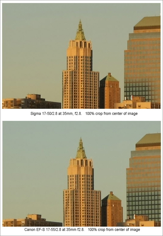 Canon EF-S 17-55/2.8 IS USM and Sigma 17-50/2.8 EX DC OS HSM Review